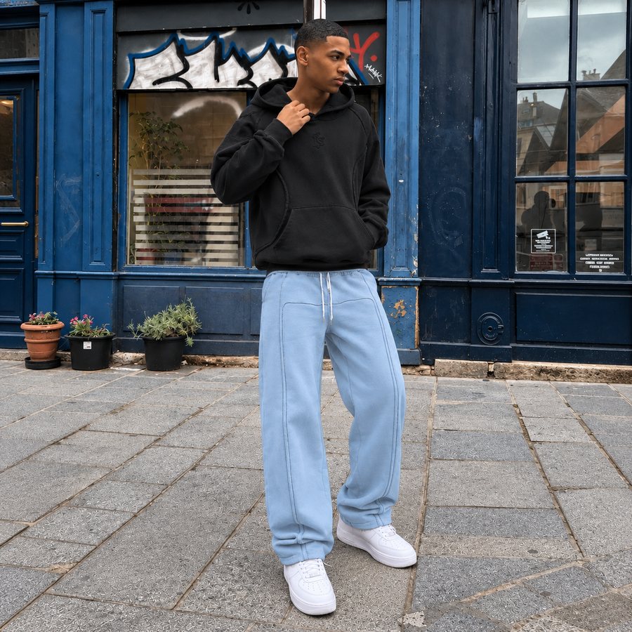 SWEATPANTS REAL DSTKRT BLUE