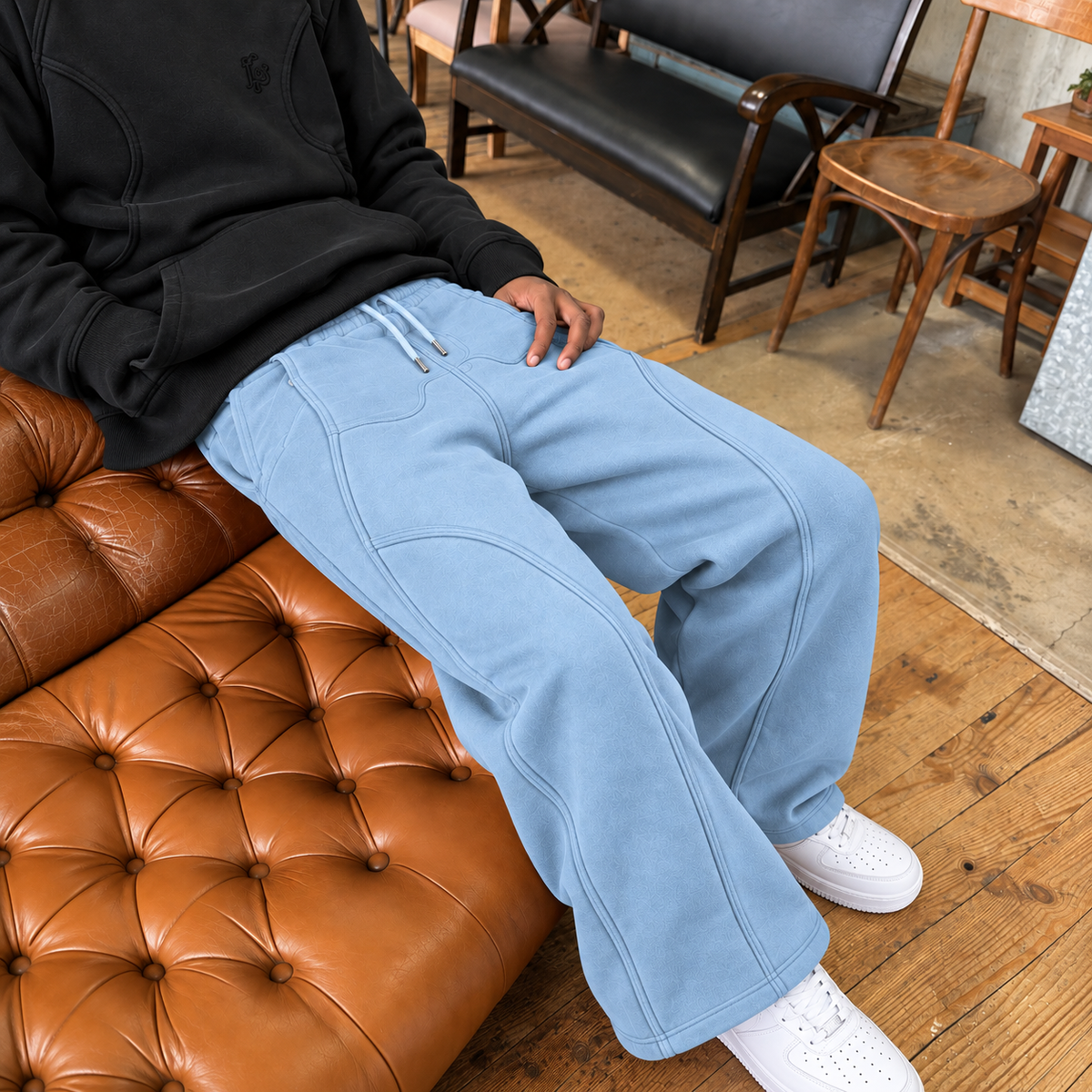 SWEATPANTS REAL DSTKRT BLUE