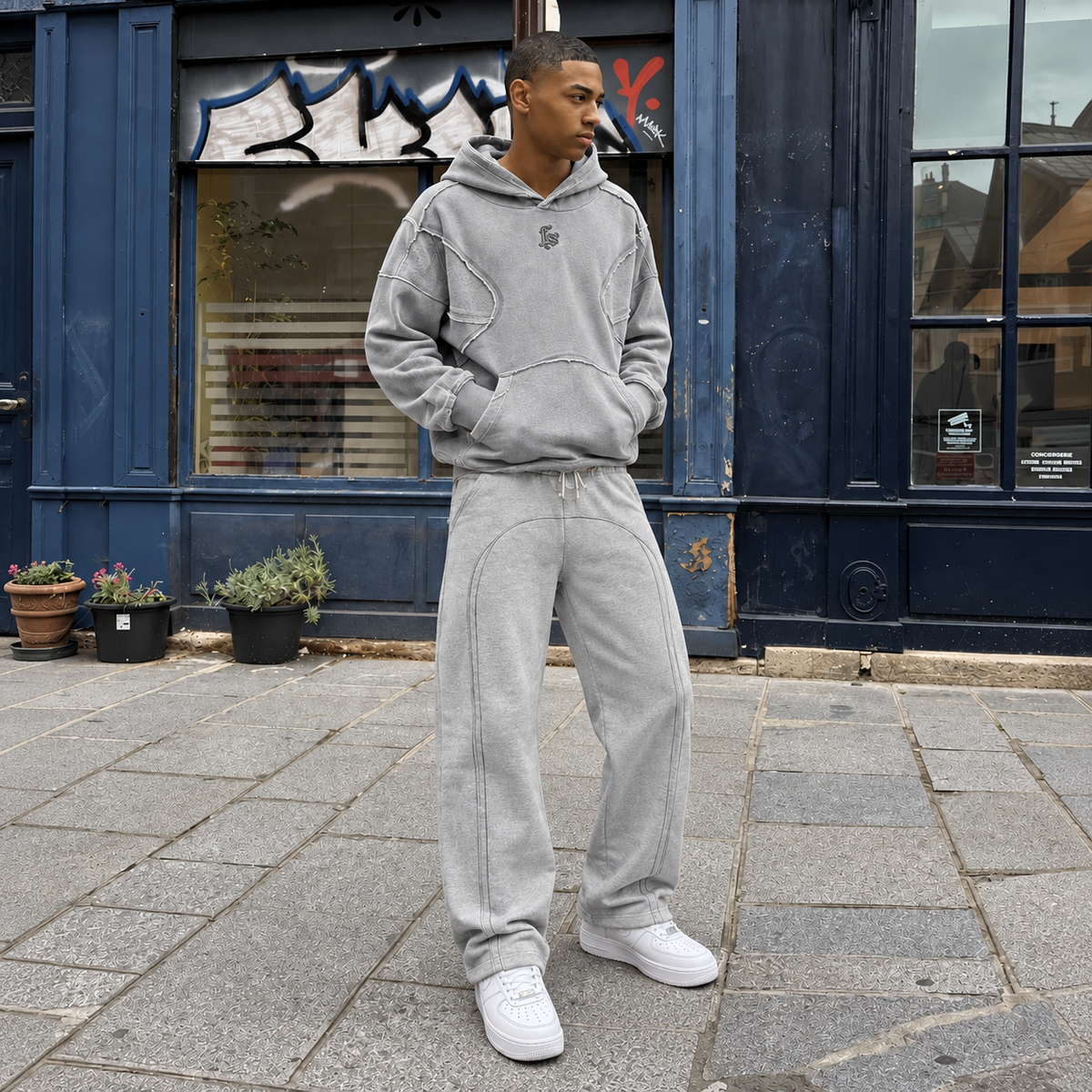 SWEATPANTS REAL DSTKRT GREY