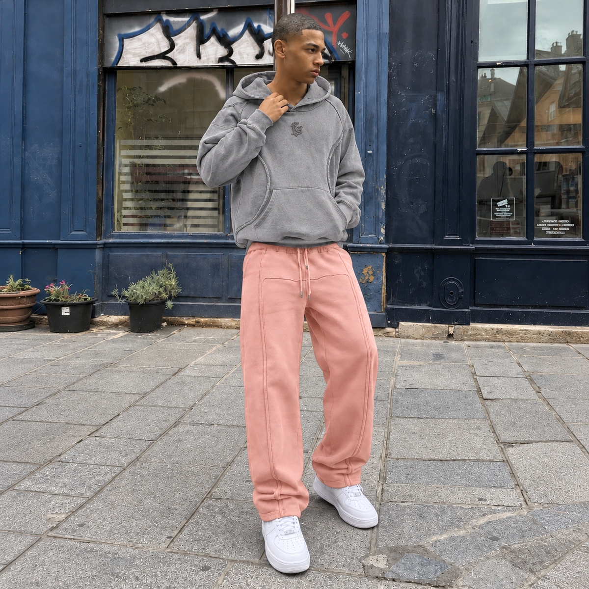 SWEATPANTS REAL DSTKRT PINK